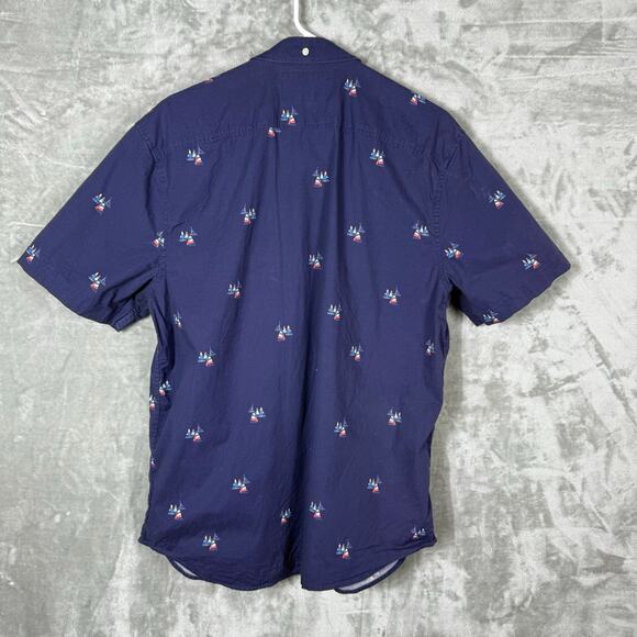Chubbies Button up Shirt Mens XL Blue Nautical - Picture 8 of 8